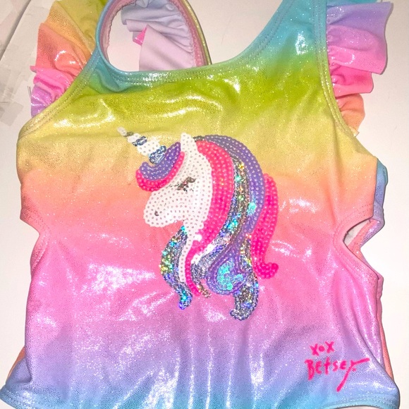 Betsey Johnson Girls One Piece Bathing Suit - Picture 2 of 4